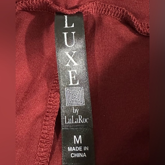 Agnes & Dora Bold Red High Waist Pull-On Leggings - Picture 5 of 6